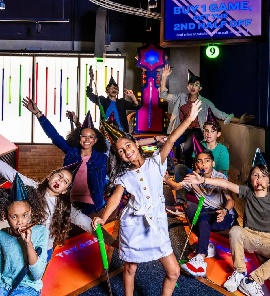 Group of kids celebrating