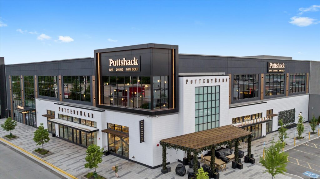 Outside shot of a Puttshack Venue